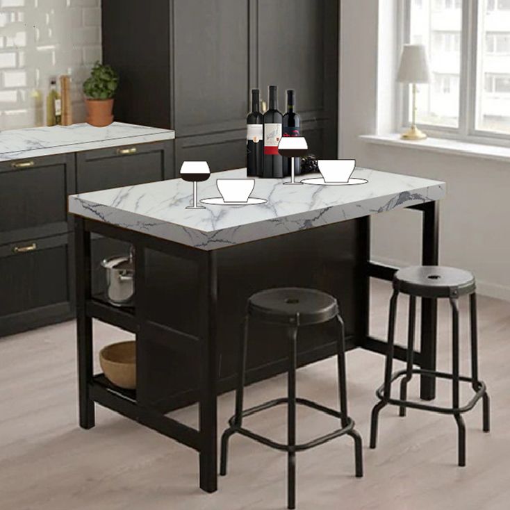 工業用キッチンアイランドテーブルメタル長方形のキッチンアイランドテーブル