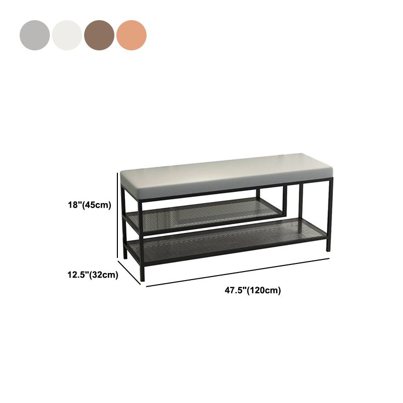 12.6" Wide Upholstered Entryway Bench with Storage Bench with Metal Legs Clearhalo 'Benches' 'Chairs & Seating' 'furn' 'furn_benches' 'Furniture' 'Living Room Furniture' 1200x1200_0809f437-009d-40de-8f4a-6bed98f281f6