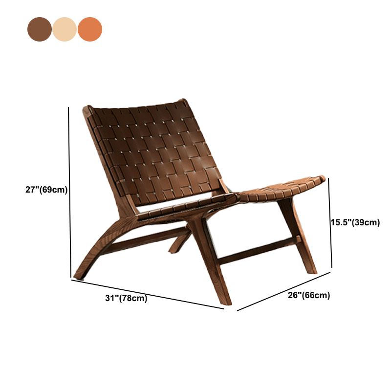 Nordic Armless Woven Back/Fixed Back Basic Four Leg Living Room Accent Room Chair