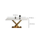 Luxury Dining Room Dinner Table Stone Rectangle Pedestal Dining Table Clearhalo 'Dining Tables & Seating' 'Dining Tables' 'dining_table' 'furn' 'furn_dining_table' 'Furniture' 'Kitchen & Dining Furniture' 1200x1200_080e24a7-09cf-4bc4-b4fc-2a732cae3932
