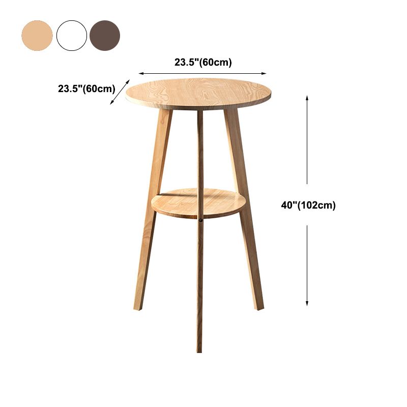 Modern Style Round Bar Table Wood Top Pub Table for Dining Room Clearhalo 'Bar Furniture' 'Bar Tables' 'bar_tables' 'furn' 'furn_bar_tables' 'Furniture' 'furniture_bar_tables' 'Kitchen & Dining Furniture' 1200x1200_080f16be-936f-48c2-8c17-8c073f676869