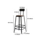 Industrial 1/7 Pieces Bar Table Set Rectangle Wood Counter Table with High Stools