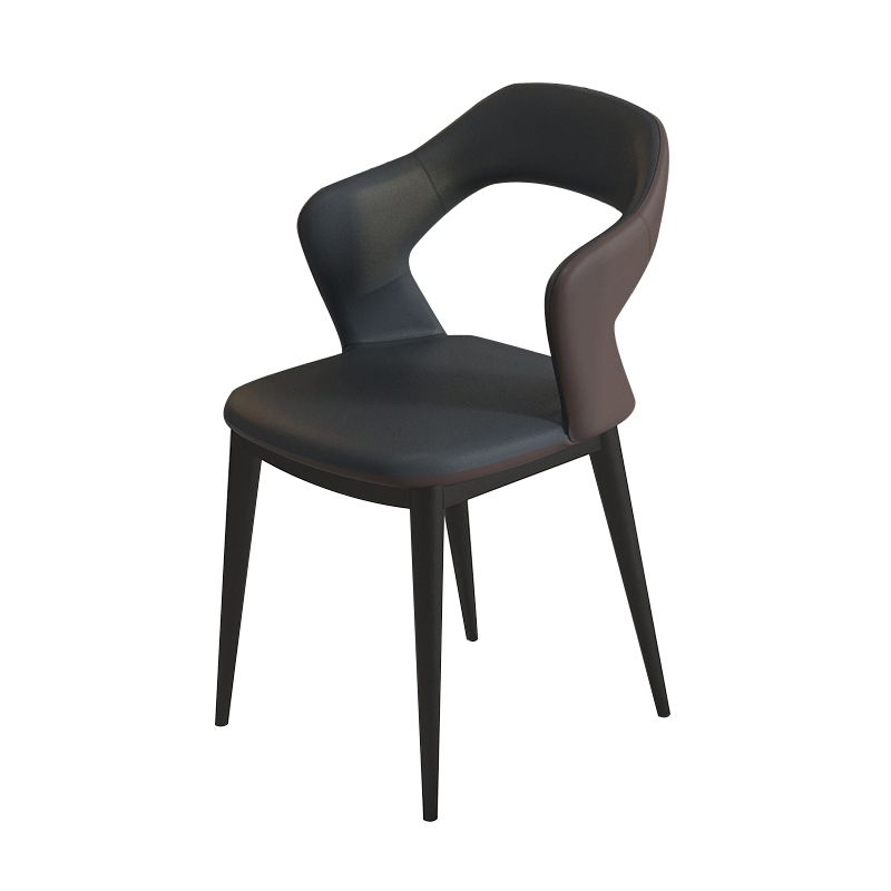 Modern Style Faux Leather Dining Side Chairs Open Back Dining Side Chair Clearhalo 'Dining Chairs' 'Dining Tables & Seating' 'dining_chair' 'furn' 'furn_dining_chair' 'Furniture' 'Kitchen & Dining Furniture' 1200x1200_08127deb-84d3-4fc9-b127-31be54dc109e