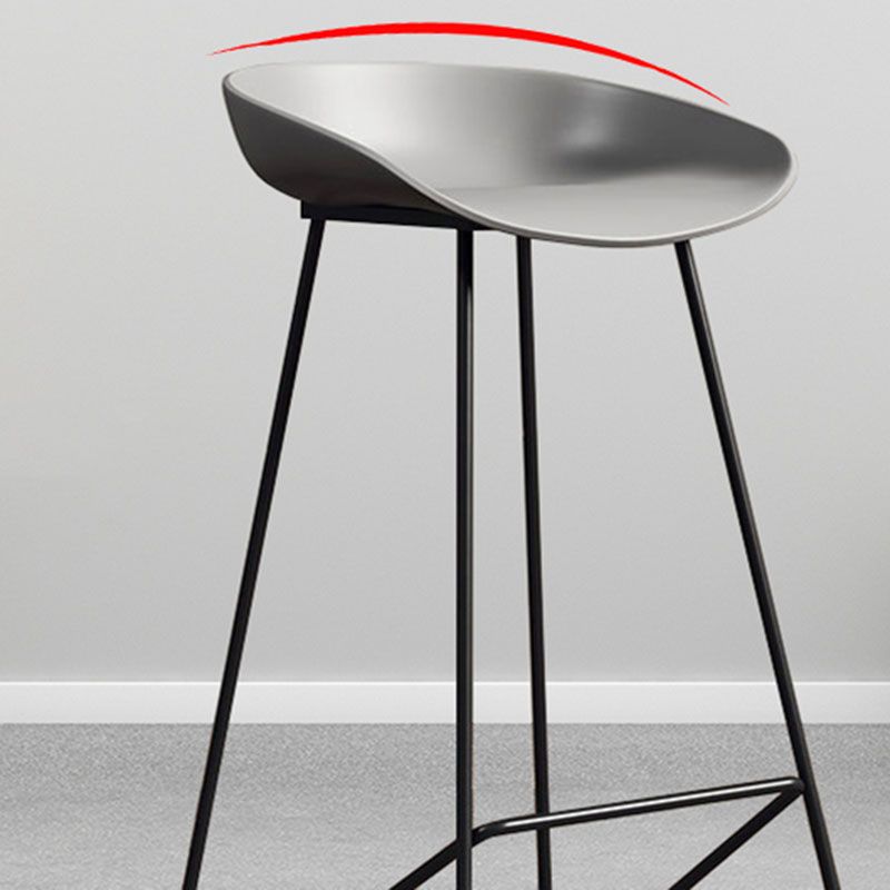 Contemporary Restaurant Footrest Barstool Matte Finish Plastic Stool Clearhalo 'Bar Furniture' 'Bar Stools' 'bar_stools' 'furn' 'furn_bar_stools' 'Furniture' 'furniture_bar_stools' 'Kitchen & Dining Furniture' 1200x1200_08131be8-d100-4238-a7ed-9fa8d6aa1f86
