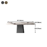 Rectangle Stone Dining Table Modern Dining Table with Pedestal Base Clearhalo 'Dining Tables & Seating' 'Dining Tables' 'dining_table' 'furn' 'furn_dining_table' 'Furniture' 'furniture_dining_table' 'Kitchen & Dining Furniture' 'kitchen' 'kitchen_dining_table' 1200x1200_08138db9-35d3-4db4-9583-056daea54991