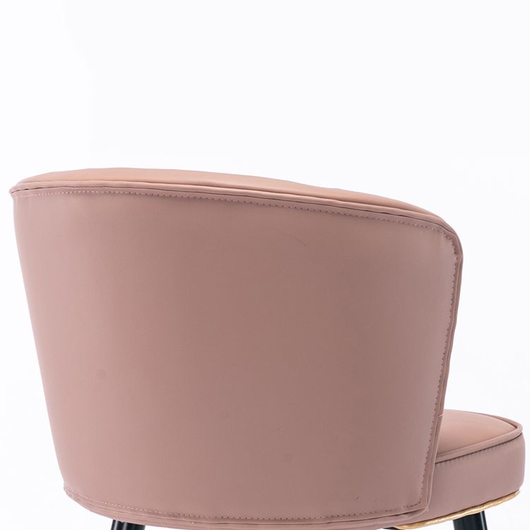 Modern Armless Backrest Counter Stool Iron Cashier Bar Stool with Leather Cushion Clearhalo 'Bar Furniture' 'Bar Stools' 'bar_stools' 'furn' 'furn_bar_stools' 'furniture_bar_stools' 'Kitchen & Dining Furniture' 'kitchen&dining_furn' 'kitchen' 'kitchen_furn' Furniture' 1200x1200_081483ba-a520-4c67-b572-bbb4724818ba