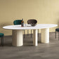 Modern Stone Top Dinette Table Oval Home Kitchen Dinner Tripod Dining Table Clearhalo 'Dining Tables & Seating' 'Dining Tables' 'dining_table' 'furn' 'furn_dining_table' 'Furniture' 'furniture_dining_table' 'Kitchen & Dining Furniture' 'kitchen' 'kitchen_dining_table' 1200x1200_08153503-0c0c-4318-9eb0-e7a66dae19ba