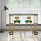 Scandinavian Counter-height Stool Round Velvet Counter Stool for Living Room