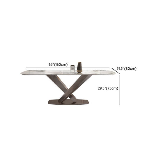 Conjunto de mesa rectángulo contemporáneo 1/4/5/6/7 Piezas de comedor para cocina