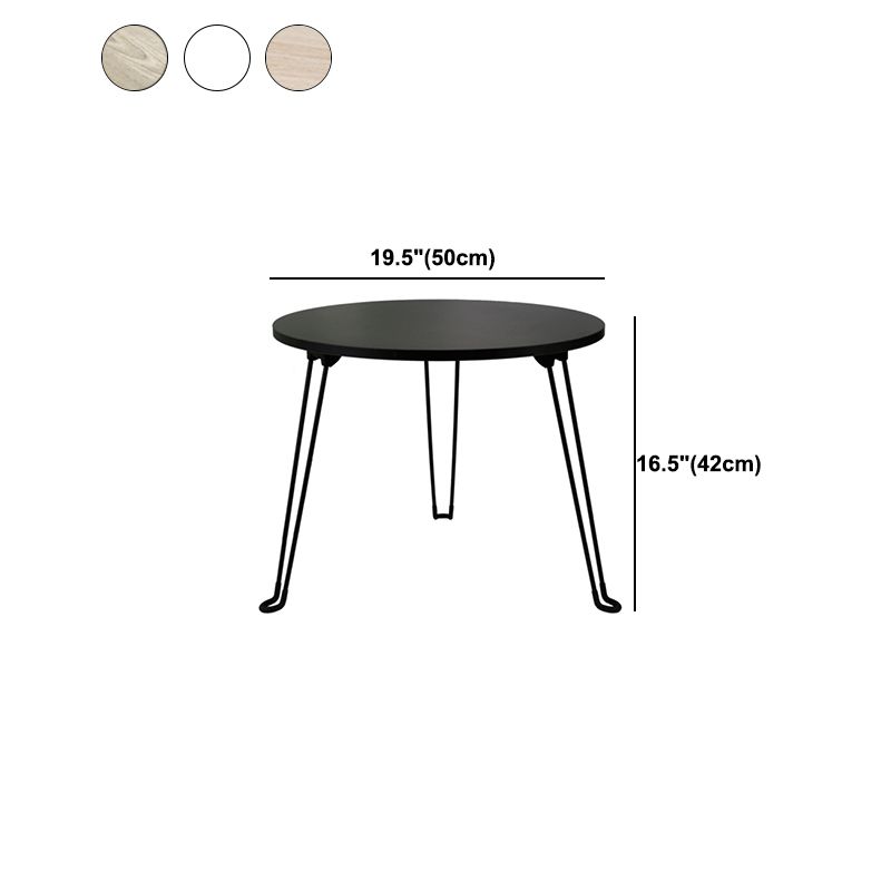 8.6"/12.9"/16.5" Tall Modern 3 Leg Ironcraft Wood Round Top Coffee Table Clearhalo 'Coffee & Accent Tables' 'Coffee Tables' 'coffee_tables' 'furn' 'furn_coffee_tables' 'Furniture' 'furniture_coffee_tables' 'Living Room Furniture' 1200x1200_08161499-e074-4104-be68-b0edfa8c9e1e