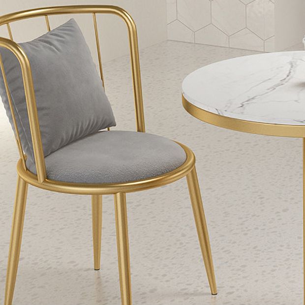 1/3 Pcs Metal Glam Dining Room Set with Round Table and Pedestal Base Dining Set Clearhalo 'Dining Room Sets' 'Dining Tables & Seating' 'dining_room_set' 'furn' 'furn_dining_room_set' 'Furniture' 'furniture_dining_room_set' 'Kitchen & Dining Furniture' 'kitchen&dining_furn' 'kitchen' 1200x1200_08178a8c-c6a8-4286-882a-563687262fc7