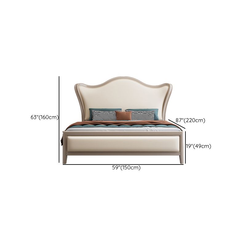 Cadre de lit en bois de pin pour mousse standard victorien avec des jambes en or personnalisées