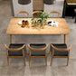Rectangle 4 Legs Contemporary Dining Table Wood Color Fixed Table of Solid Wood Clearhalo ' dining_table' 'Dining Tables & Seating' 'Dining Tables' 'furn' 'furn_dining_table' 'Furniture' 'furniture_dining_table' 'Kitchen & Dining Furniture' 'kitchen&dining_furn' 'kitchen' 'kitchen_dining_table' 1200x1200_081832f8-363b-452f-be65-6388434b1042