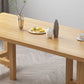 Mesa de comedor rectangular contemporánea de madera de pino mesa de madera con base de pedestal doble