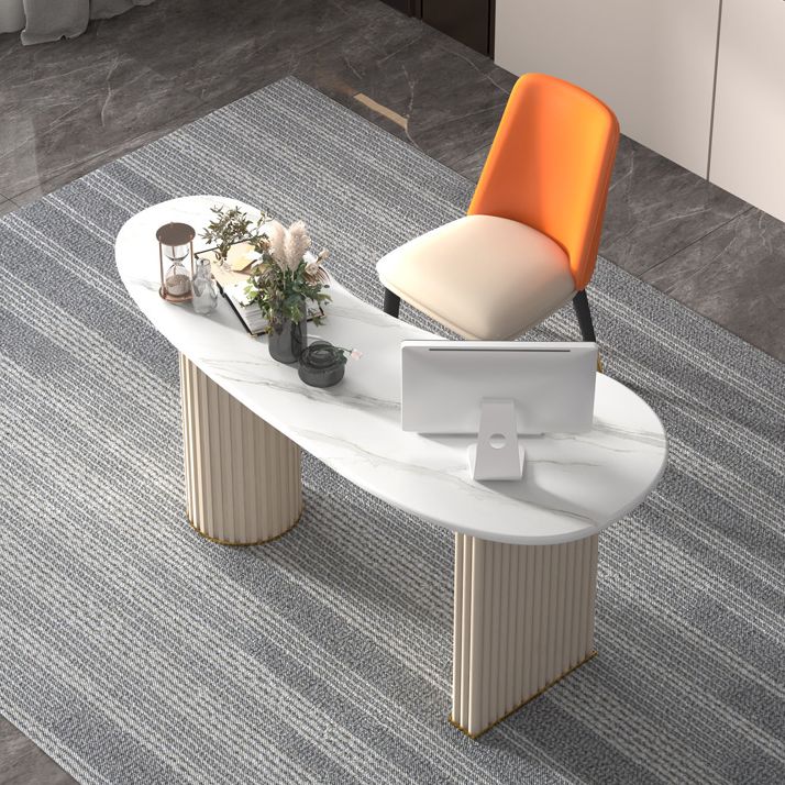 Zeitgenössischer Stil Office Desk gekrümmt weißes Büro und Heimschreiberschreibtisch