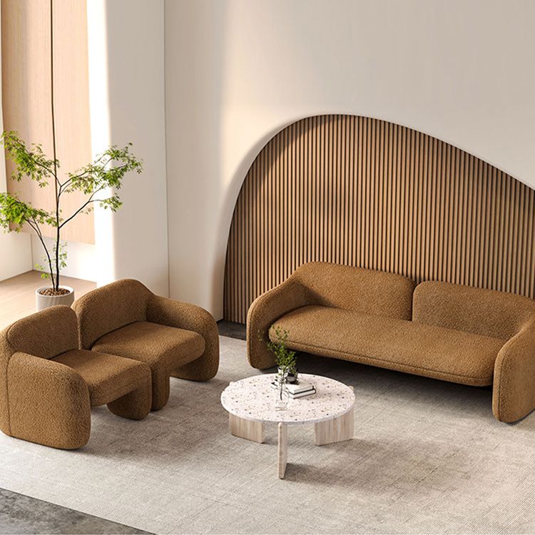 Divano di lana contemporaneo standard divano a braccio quadrato per soggiorno