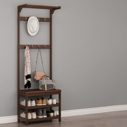 Midcentury Modern Hall Stand Wooden Hall with Scaffali