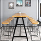 Modern Solid Wood Bar Table Brown Trestle Base Dining Table for Living Room Clearhalo 'Bar Furniture' 'Bar Tables' 'bar_tables' 'furn' 'furn_bar_tables' 'Furniture' 'Kitchen & Dining Furniture' 1200x1200_081df3b1-165e-4e0a-8a0c-fb39e2c8daf7