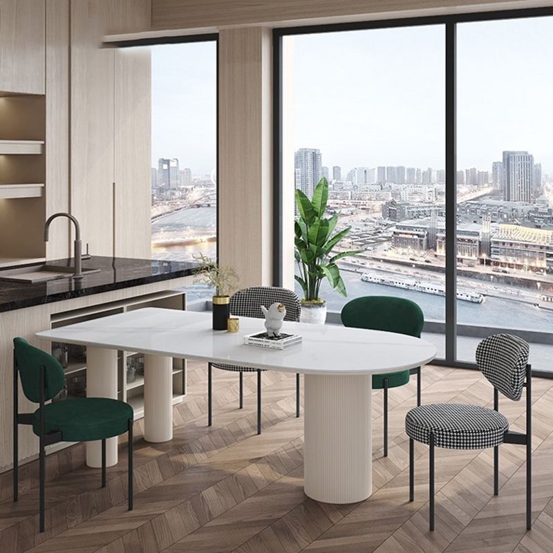 Mesa de comedor de forma gratuita Mesa de comedor de piedra sinterizada moderna para cocina