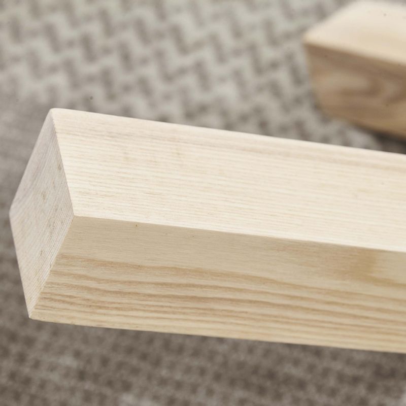 Table basse scandinave avec pieds croisés en bois massif naturel