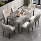 Glam Style Rectangle Sintered Stone Dining Set 1/2/5/7 Pieces Dining Set for Dining Areas
