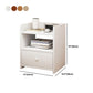 Modern Wood Nightstand 40" Tall Bedside Cabinet with Drawer and Legs