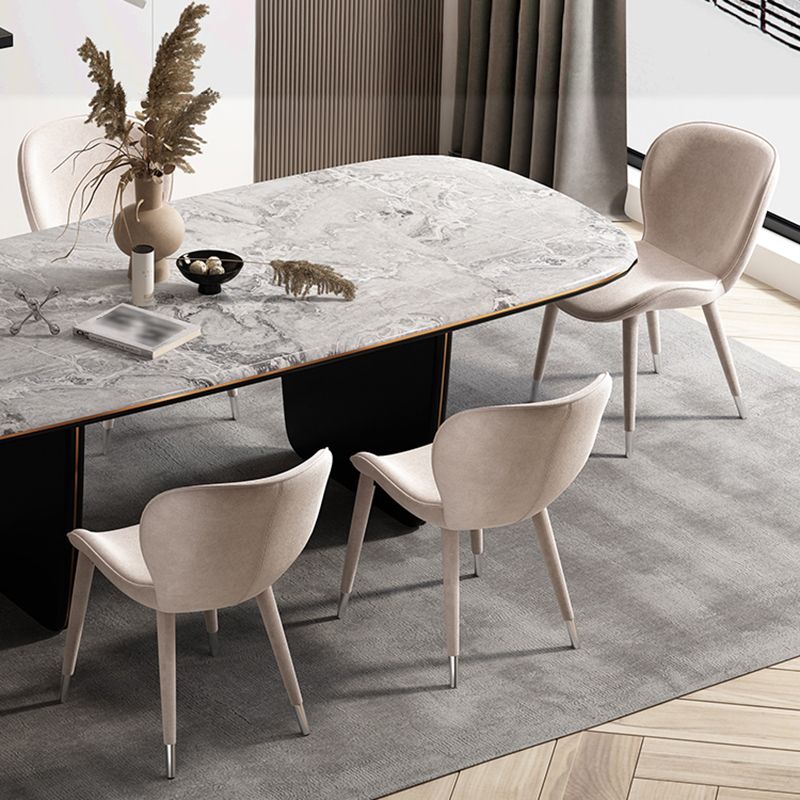 Modern Style Linen Fabric Dining Chair Arm Solid Back Dining Chairs for Kitchen Clearhalo ' kitchen&dining_furn' 'Dining Chairs' 'Dining Tables & Seating' 'dining_chair' 'furn' 'furn_dining_chair' 'Furniture' 'furniture_dining_chair' 'Kitchen & Dining Furniture' 'kitchen' 1200x1200_0824adb5-58a3-4e20-91c2-554e94fc314e