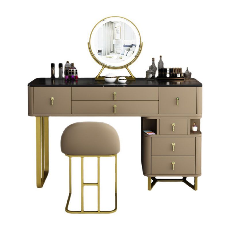Dennenhout 7 laden dressoir met stenen top make-up ijdelheid voor bedroon