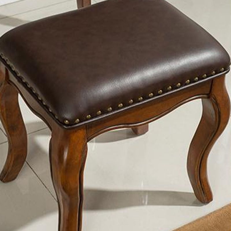 Traditional Standing Espresso Solid Wood 3 Drawer Mirror Bedroom Dressing Table Clearhalo 'Bedroom Furniture' 'furn' 'furn_makeup_vanities' 'Furniture' 'Makeup Vanities' 'makeup_vanities' 1200x1200_08263c93-8036-4639-a47d-b24b8a9e25c3