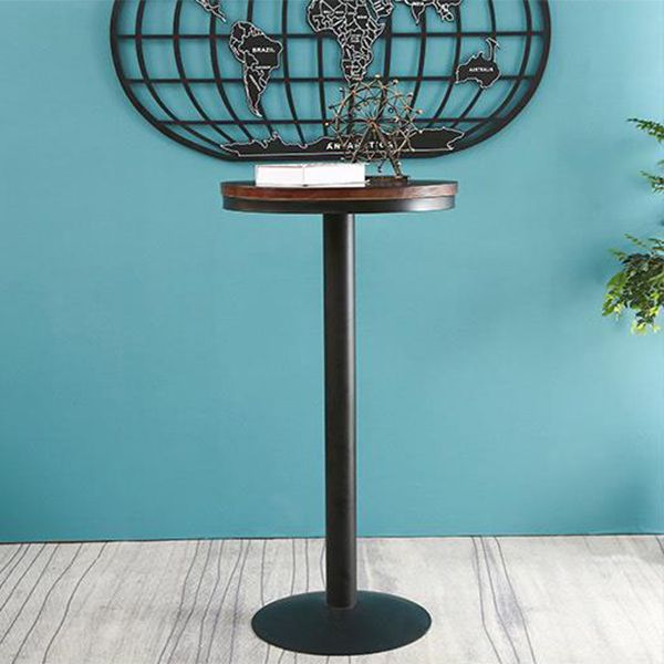 Solid Wood Pub Table Bar Height Industrial Round Bar Table for Indoor Clearhalo 'Bar Furniture' 'Bar Tables' 'bar_tables' 'furn' 'furn_bar_tables' 'Furniture' 'Kitchen & Dining Furniture' 1200x1200_08266e98-c6ee-4a5b-a7ff-ad05ae289798