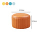 Contemporary Pouf Ottoman Faux Leather Upholstered Solid Color Round Ottoman