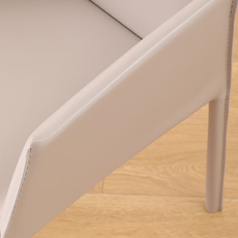 Upholstered Arm Chair Contemporary Faux Leather Dining Arm Chair for Home