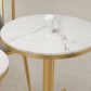 1/3 Pcs Metal Glam Dining Room Set with Round Table and Pedestal Base Dining Set Clearhalo 'Dining Room Sets' 'Dining Tables & Seating' 'dining_room_set' 'furn' 'furn_dining_room_set' 'Furniture' 'furniture_dining_room_set' 'Kitchen & Dining Furniture' 'kitchen&dining_furn' 'kitchen' 1200x1200_082ace1f-50fe-4bda-a7ff-1f061a1d9218