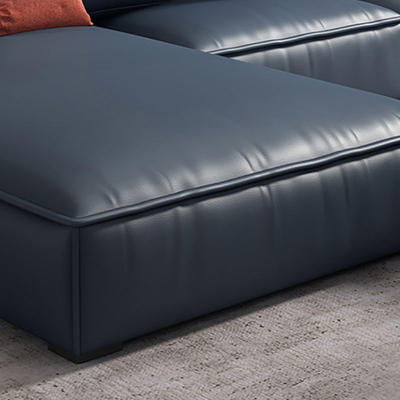 Nordic Recessed Arm Stationary Faux Leather Living Room Sofa Chaise Clearhalo 'furn' 'furn_sectionals' 'Furniture' 'Living Room Furniture' 'Sectionals' 1200x1200_082b8a98-2084-4c1f-86e8-5572115d95c0