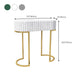 Glam Oval Console Akzenttisch Antikes Finish -Sofa -Konsolentisch in Marmor