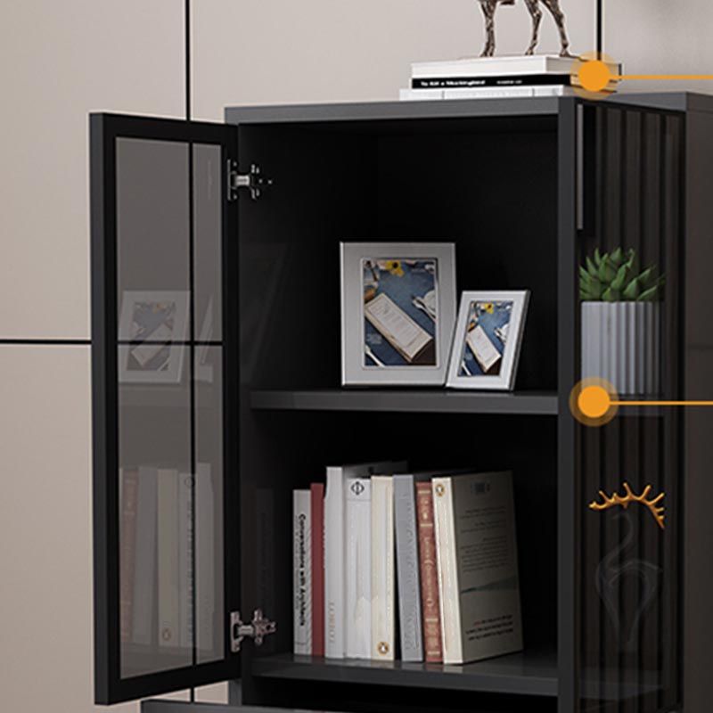 Glam Style Server Engineered Wood Sideboard with Door for Home Use Clearhalo 'buffet_sideboard' 'Buffets & Sideboards' 'furn' 'furn_buffet_sideboard' 'Furniture' 'Kitchen & Dining Furniture' 1200x1200_082dc1ce-66dd-4af1-b842-c1ccdaccc327