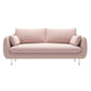 Contemporary 31.49" H Solid Color Velvet Flared Arm Loveseat