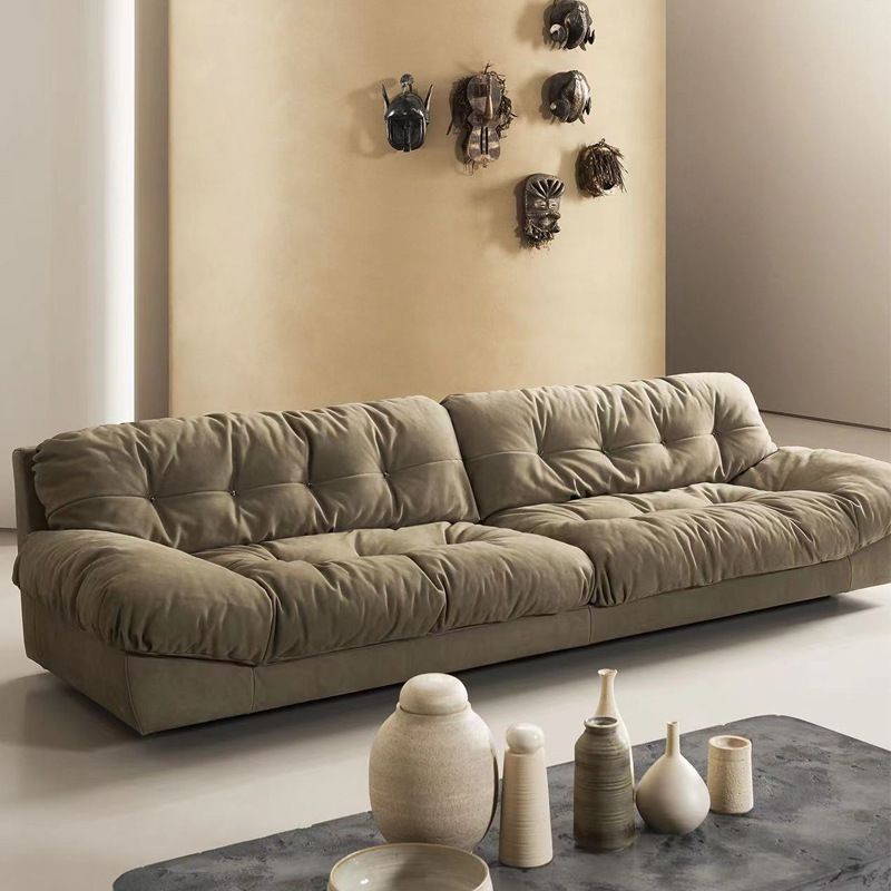 リビングルーム用のアームレス標準ソファタフタスプリットバックグリーンセッティー