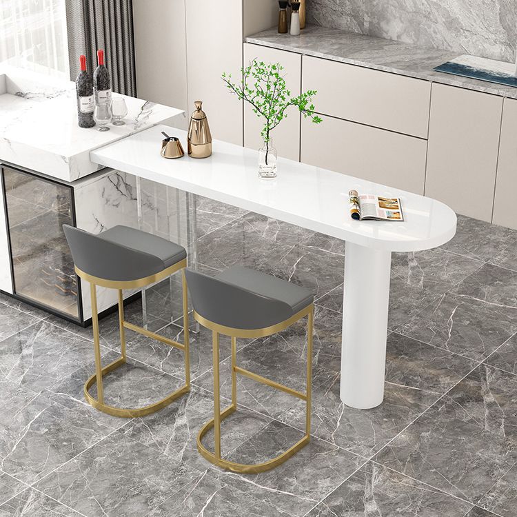 Modern Iron Bar Dining Table with Stone Top Engineered Wood Indoor Bistro Table Clearhalo 'Bar Furniture' 'Bar Tables' 'bar_tables' 'furn' 'furn_bar_tables' 'Furniture' 'furniture_bar_tables' 'Kitchen & Dining Furniture' 1200x1200_082ffe10-8313-4289-8466-11f20164e5b2
