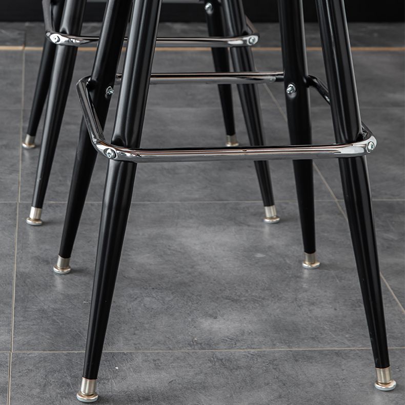 Arm Less Modern Bar Stool Footrest Leather Coffee Shop Bucket Counter Stool Clearhalo 'Bar Furniture' 'Bar Stools' 'bar_stools' 'furniture_bar_stools' 'Kitchen & Dining Furniture' 'kitchen&dining_furn' 'kitchen' 'kitchen_furn' Furniture' 1200x1200_08302dc0-c4cb-4259-b9a8-b1b472e07ffc