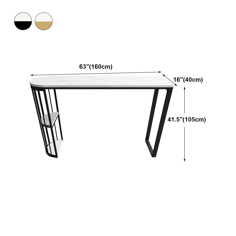 Industrial Black Iron Bar Table Faux Marble White Specialty Top 41.3"H Bistro Table Clearhalo 'Bar Furniture' 'Bar Tables' 'bar_tables' 'furn' 'furn_bar_tables' 'Furniture' 'furniture_bar_tables' 'Kitchen & Dining Furniture' 1200x1200_0830aba9-6535-4fd1-b7b2-0704c44ae254