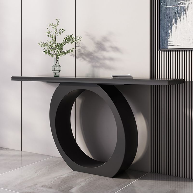 Contemporary Wooden Console Accent Table with Rectangle Top for Hall