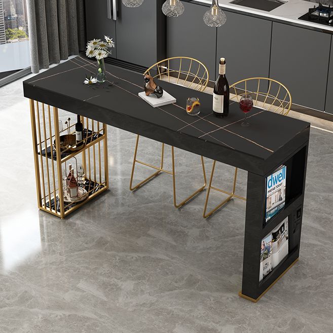 Contemporary Steel Rectangle Counter Height Table Indoor Bar Height Cocktail Table Clearhalo 'Bar Furniture' 'Bar Tables' 'bar_tables' 'furn' 'furn_bar_tables' 'Furniture' 'furniture_bar_tables' 'Kitchen & Dining Furniture' 'kitchen&dining_furn' 'kitchen' 1200x1200_08336035-d437-4798-9486-25f32ea0ec38