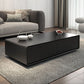 Moderne stijl rechthoekige houten tafel abstracte basis salontafel