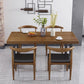Country Style Fixed Solid Wood Dining Room Table with 2 Black Metallic Legs for Kitchen Set Clearhalo 'Dining Room Sets' 'Dining Tables & Seating' 'dining_room_set' 'furn' 'furn_dining_room_set' 'Furniture' 'furniture_dining_room_set' 'Kitchen & Dining Furniture' 'kitchen&dining_furn' 'kitchen' 1200x1200_083420cf-45f7-49dd-a687-6c45c72b413f