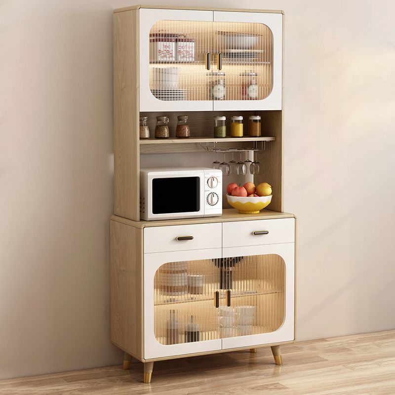 Sideboard in legno ingegnerizzato contemporaneo con illuminazione per sala da pranzo