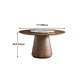 Pedestal Base Is Designed for a Round Coffee Table Made of Walnut Wood Clearhalo 'Coffee & Accent Tables' 'Coffee Tables' 'coffee_tables' 'furn' 'furn_coffee_tables' 'Furniture' 'furniture_coffee_tables' 'Living Room Furniture' 1200x1200_083836a0-1b0b-478e-ac25-6f28416b26c6