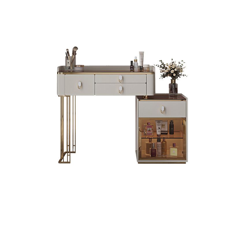 Vanity Mirroring Dolding sgabelli set di vetro Topt Makeup Vanity