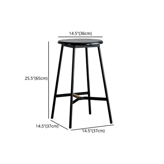 Industrial Backless Bar-stool PU Leather Bar Stool with Metal Legs Clearhalo 'Bar Furniture' 'Bar Stools' 'bar_stools' 'Furniture' 'furniture_bar_stools' 'Kitchen & Dining Furniture' 1200x1200_08396fd4-2294-4033-aec5-b1f890a5b49f