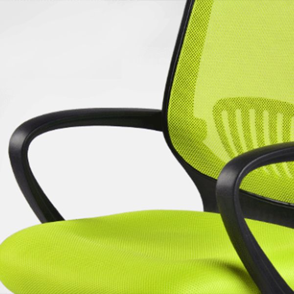 Chaise de bureau en acier à bras fixes chaise de bureau de support lombaire moderne